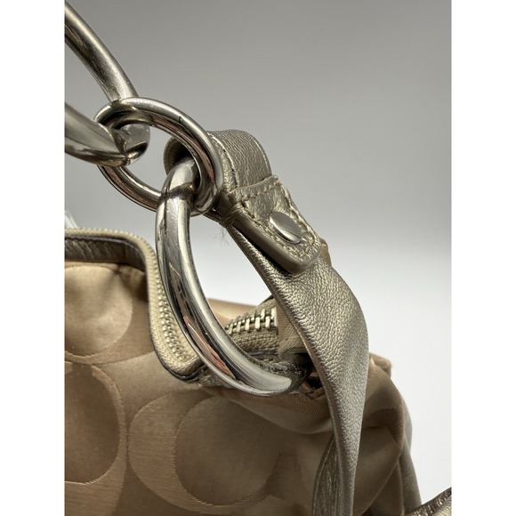 COACH Signature Large Tan Hobo Shoulder Bag 12676 - Picture 3 of 16